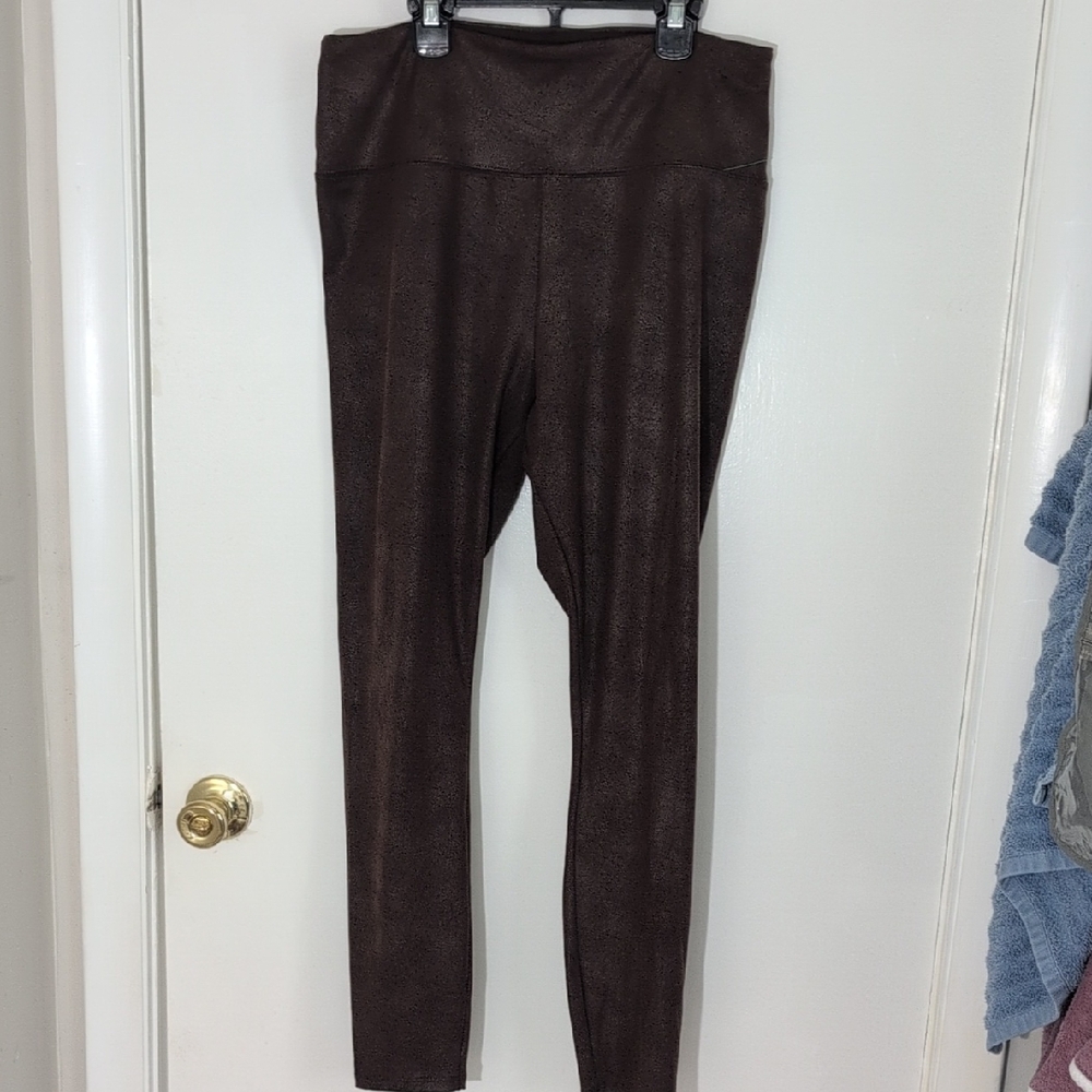 Simply Vera Vera Wang Brown Leggings with Elastic Waistband